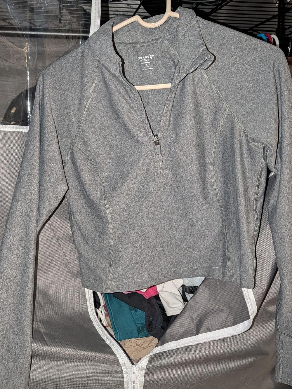 Old Navy Active Women's Gray Half-Zip Pullover Sweater